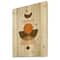 Designart - Abstract Sun and Moon In Earth Tones - Modern Print on Natural Pine Wood